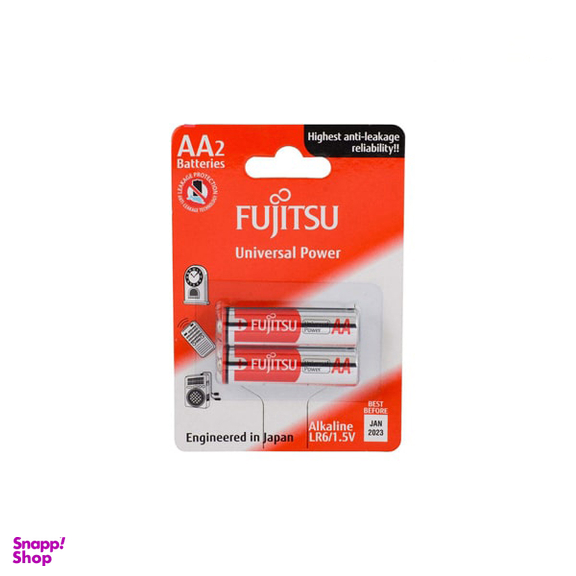 باتری قلمی AA آلکالاین فوجیتسو (Fujitsu) مدل FUJ-0615-2 بسته 2 عددی