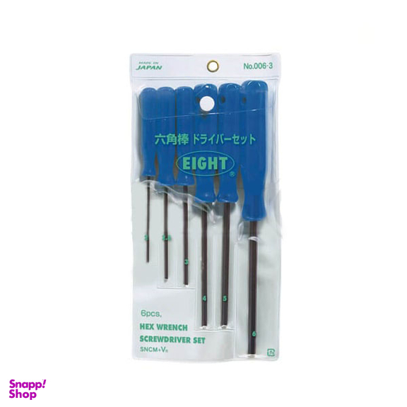 پیچ گوشتی آلنی شش گوش ایت (Eight) مدل 3-006 مجموعه 6 عددی