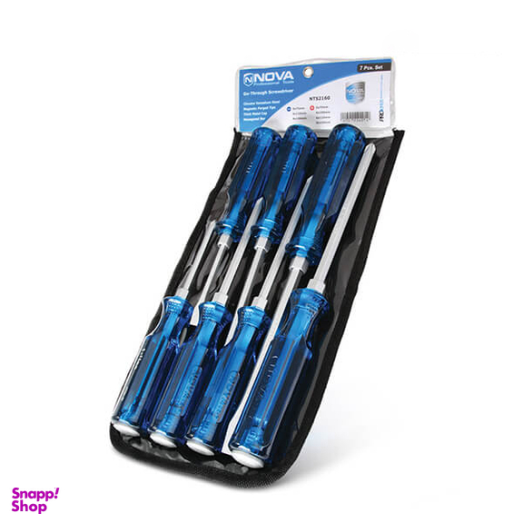 پیچ گوشتی ضربه خور نووا مدل NTS-2160 مجموعه 7 عددی