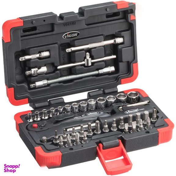 جعبه بکس 1.4 اینچ ویگور (Vigor) مدل V2414N مجموعه 46 عددی
