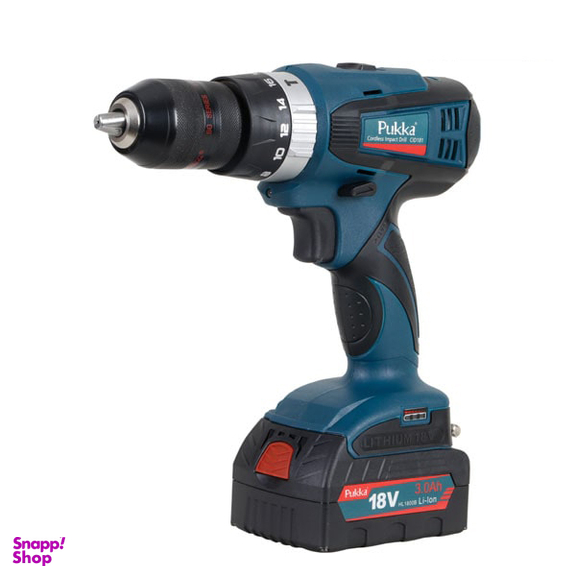 دریل شارژی چکشی پوکا (Pukka) مدل CID181 باتری لیتیوم 18 ولت