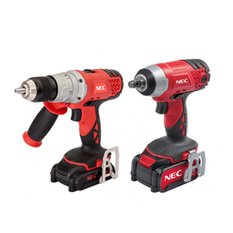 دریل پیچ گوشتی شارژی چکشی ان ای سی (NEC) به همراه بکس شارژی ان ای سی