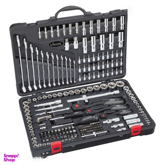 جعبه بکس ترکیبی ویگور (Vigor) مدل V3277 مجموعه 216 عددی