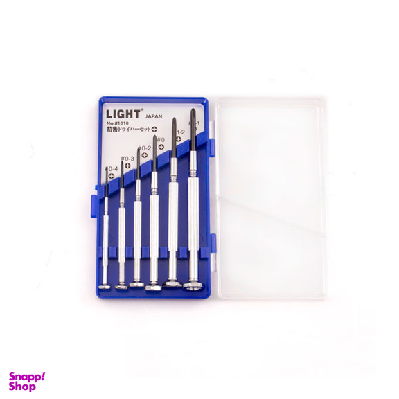 پیچ گوشتی ساعتی چهارسو لایت (Light) مدل 1010 مجموعه 6 عددی