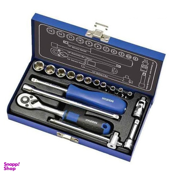 جعبه بکس 1.4 اینچ هیوندای (Hyundai) مدل SS-1417 مجموعه 17 عددی