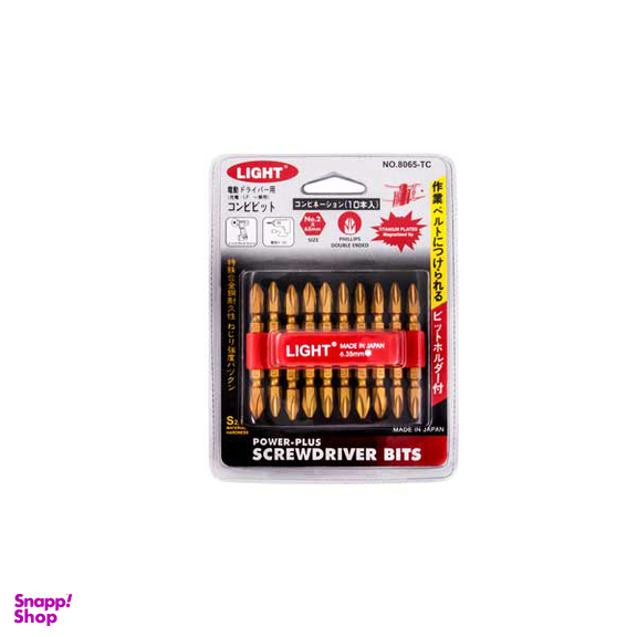 نوک پیچ گوشتی دوسر چهار سو لایت (Light) مدل TC-8065 مجموعه 10 عددی