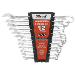 آچار یک سر تخت یک سر رینگ تراست (Trust) مدل C-12PCS-SET-P مجموعه 12 عددی