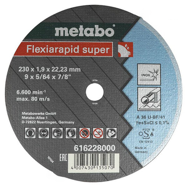 صفحه استیل بر متابو (Metabo) سایز 230x1.9 میلی متر