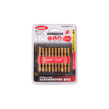 نوک پیچ گوشتی دوسو چهارسو لایت (Light) مدل 8065-SP-TC مجموعه 10 عددی