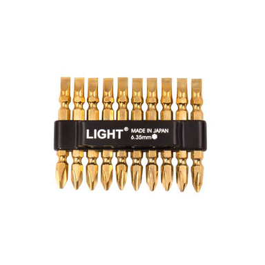 نوک پیچ گوشتی دوسو و چهارسو لایت (Light) مدل SP-8065 مجموعه 10 عددی