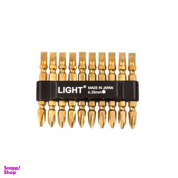 نوک پیچ گوشتی دوسو و چهارسو لایت (Light) مدل SP-8065 مجموعه 10 عددی