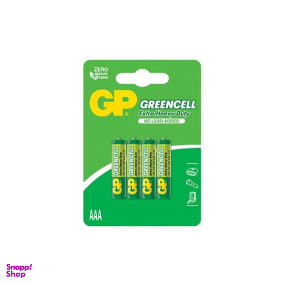 باتری نیم قلمی AAA جی پی (JP) مدل GP24G بسته 4 عددی
