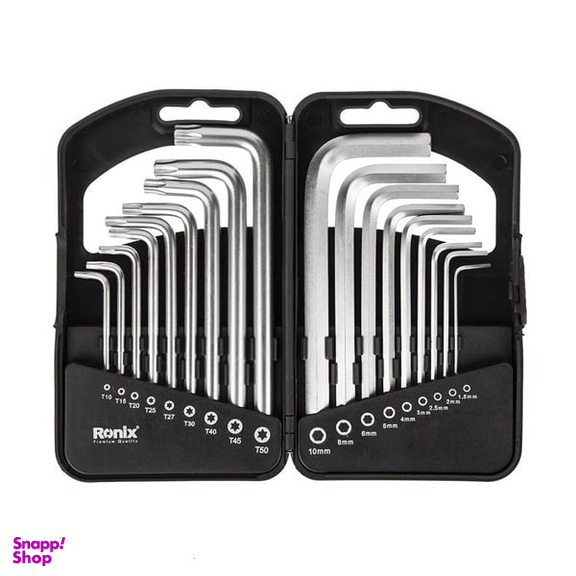آچار آلن بلند رونیکس (Ronix) مدل RH-2052 مجموعه 18 عددی