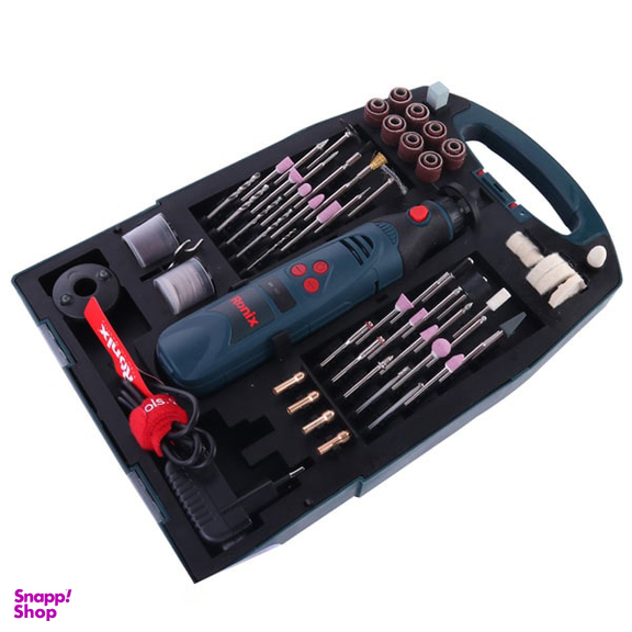فرز مینیاتوری شارژی رونیکس (Ronix) مدل 3420 مجموعه 122 عددی