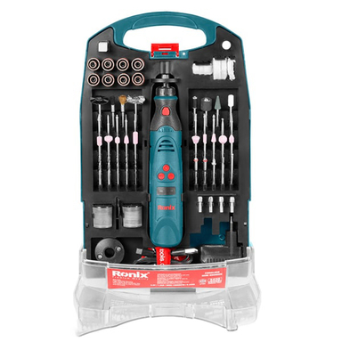 فرز مینیاتوری شارژی رونیکس (Ronix) مدل 3420 مجموعه 122 عددی