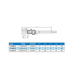 کولیس دیجیتال آکاد (Accud) مدل 111-008-12 سایز 20 سانتی متر