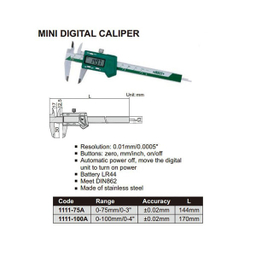 کولیس دیجیتال اینسایز (Insize) مدل 1111-75 سایز 7.5 سانتی متر
