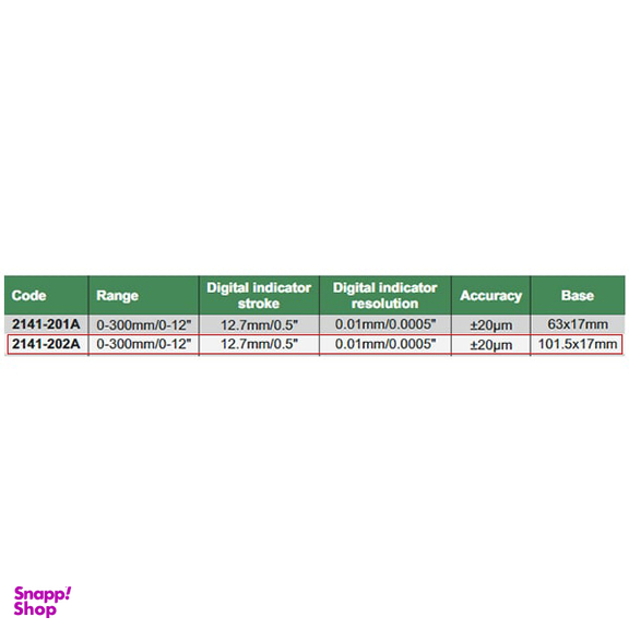 عمق سنج دیجیتال 300 میلی متر اینسایز (Insize) مدل 202-2141