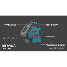 تراز لیزری دو خط 360 درجه نور سبز رونیکس (Ronix) مدل RH-9503G