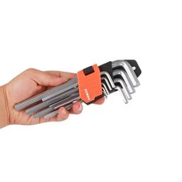 آچار آلن شش گوش کارتی بلند کندو (Kendo) مدل 20732 مجموعه 9 عددی