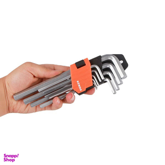 آچار آلن شش گوش کارتی بلند کندو (Kendo) مدل 20732 مجموعه 9 عددی