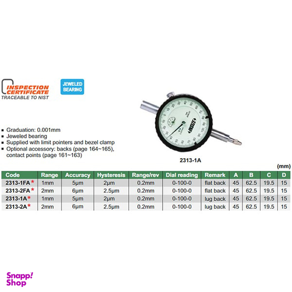 ساعت اندیکاتور اینسایز (Insize) مدل 1-2313