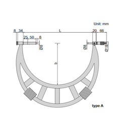 میکرومتر خارج سنج اینسایز (Insize) مدل 400-3205 سایز 400-300 میلی متر