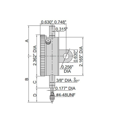 ساعت اندیکاتور اینچی اینسایز (Insize) مدل 025-2307