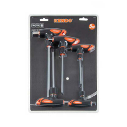 آچار آلن شش گوش دسته T فوق بلند کندو (Kendo) مدل 20779 مجموعه 5 عددی