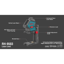 تراز لیزری دو خط 360 درجه رونیکس (Ronix) مدل RH-9503