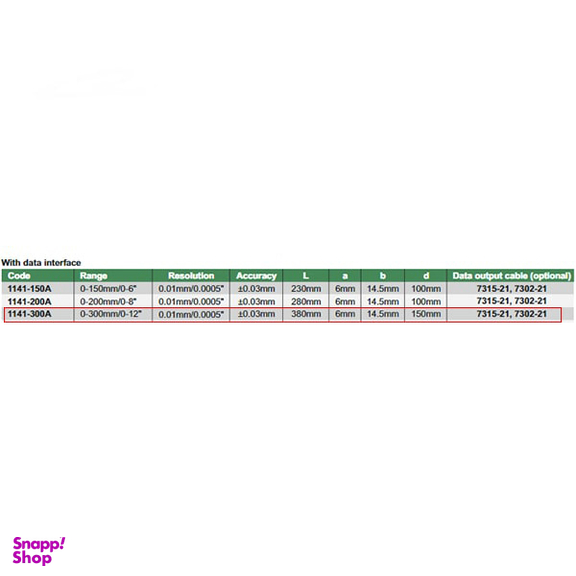 کولیس عمق سنج دیجیتال 300 میلی متر اینسایز (Insize) مدل 300-1141