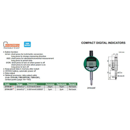 ساعت اندیکاتور دیجیتال اینسایز (Insize) مدل 2114-5F
