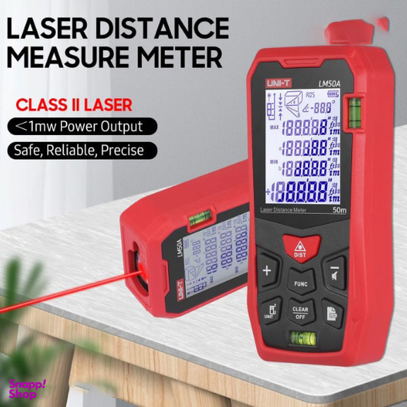 متر لیزری یونیتی (UNIT) مدل LM50A سایز 50 متر