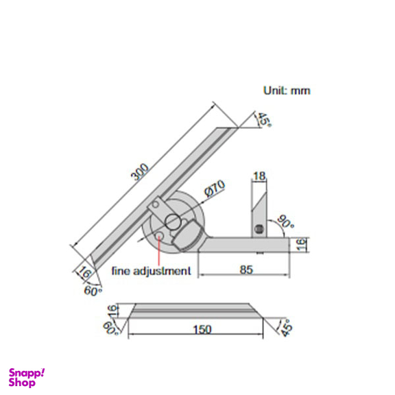 زاویه سنج ذره بینی اینسایز (Insize) مدل 360-2372