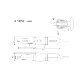 فرز انگشتی گلو بلند متابو (Metabo) مدل GE 710 Plus