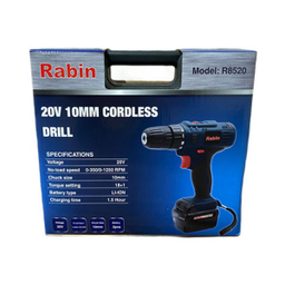 دریل شارژی رابین (Rabin) مدل R8520 باتری لیتیوم 20 ولت