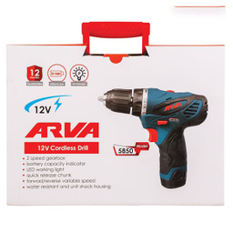 دریل شارژی آروا (Arva) مدل 5850 باتری لیتیوم 12 ولت