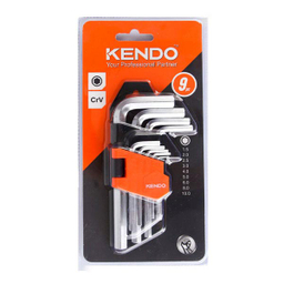 آچار آلن شش گوش کارتی کوتاه کندو (Kendo) مدل 20731 مجموعه 9 عددی