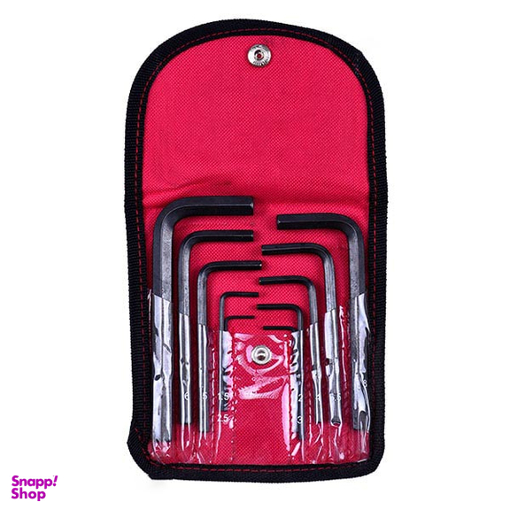 آچار آلن شش گوش کوتاه توسن (Tosan) مدل T726-B1510 مجموعه 10 عددی