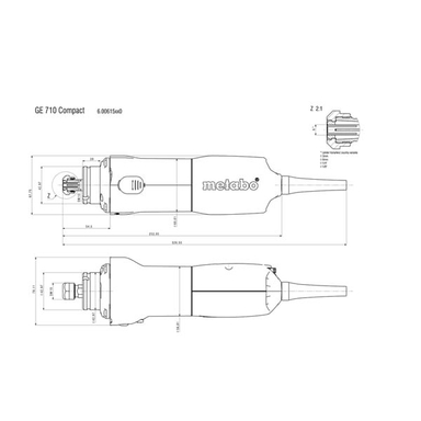 فرز انگشتی گلو کوتاه متابو (Metabo) مدل GE710Compact