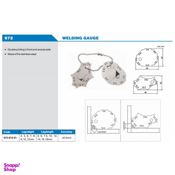 گیج جوشکاری فیلت آکاد مدل 01-012-972