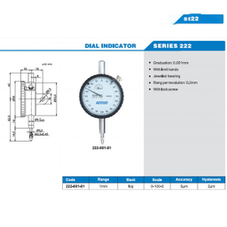 ساعت اندیکاتور آکاد (Accud) مدل 01-001-222