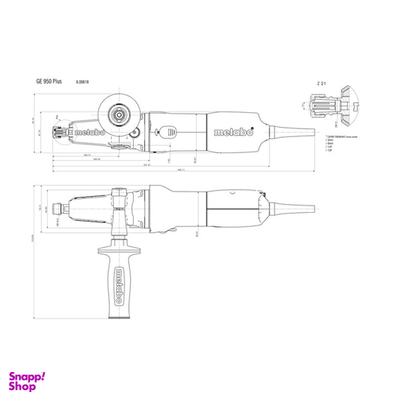 فرز انگشتی گلو بلند متابو (Metabo) مدل GE950GPlus