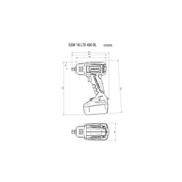 بکس شارژی 1.2 اینچ 18 ولت لیتیوم متابو (Metabo) مدل SSW 18 LTX 400 BL