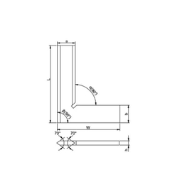 گونیا مویی آکاد (Accud) مدل 00-004-832 سایز 100x70 میلی متر
