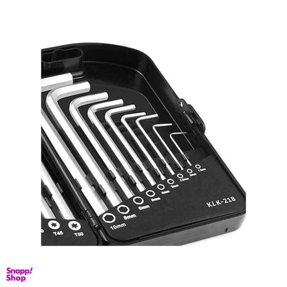 آچار آلن بلند کنزاکس (Kenzax) مدل KLK-218 مجموعه 18 عددی