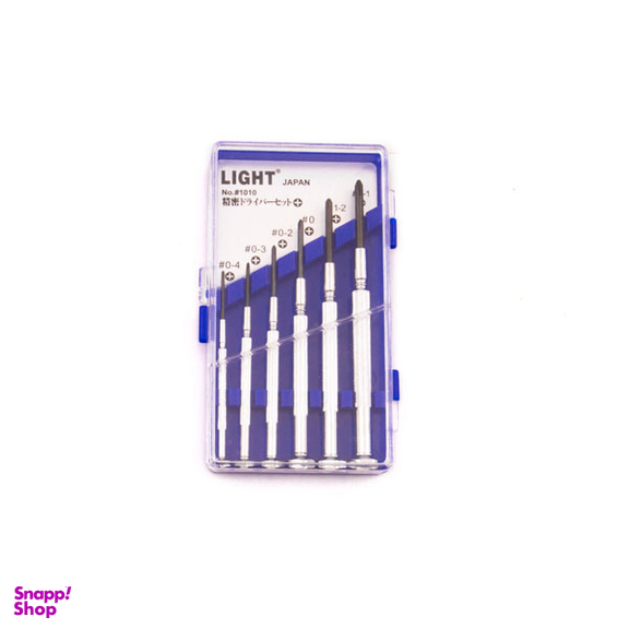 پیچ گوشتی ساعتی چهارسو لایت (Light) مدل 1010 مجموعه 6 عددی