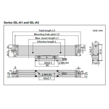 خط کش دیجیتال اینسایز (Insize) مدل ISL-A1-1000 سایز 100 سانتی متر