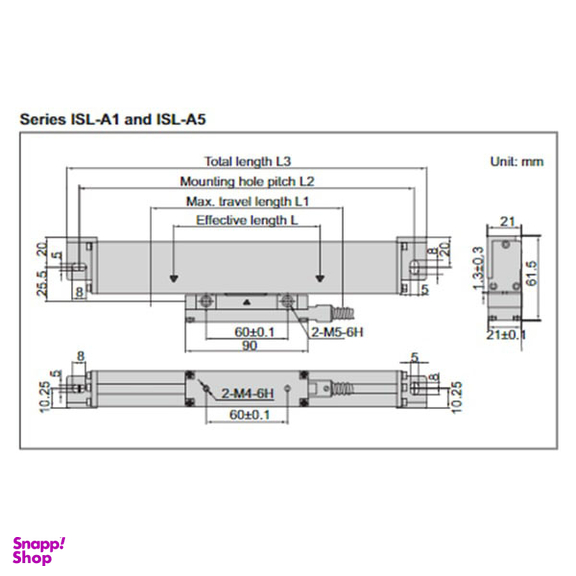 خط کش دیجیتال اینسایز (Insize) مدل ISL-A1-1000 سایز 100 سانتی متر