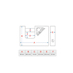 قفل کتابی روکش دار کامپیوتری دلتا (Delta) مدل A-98
